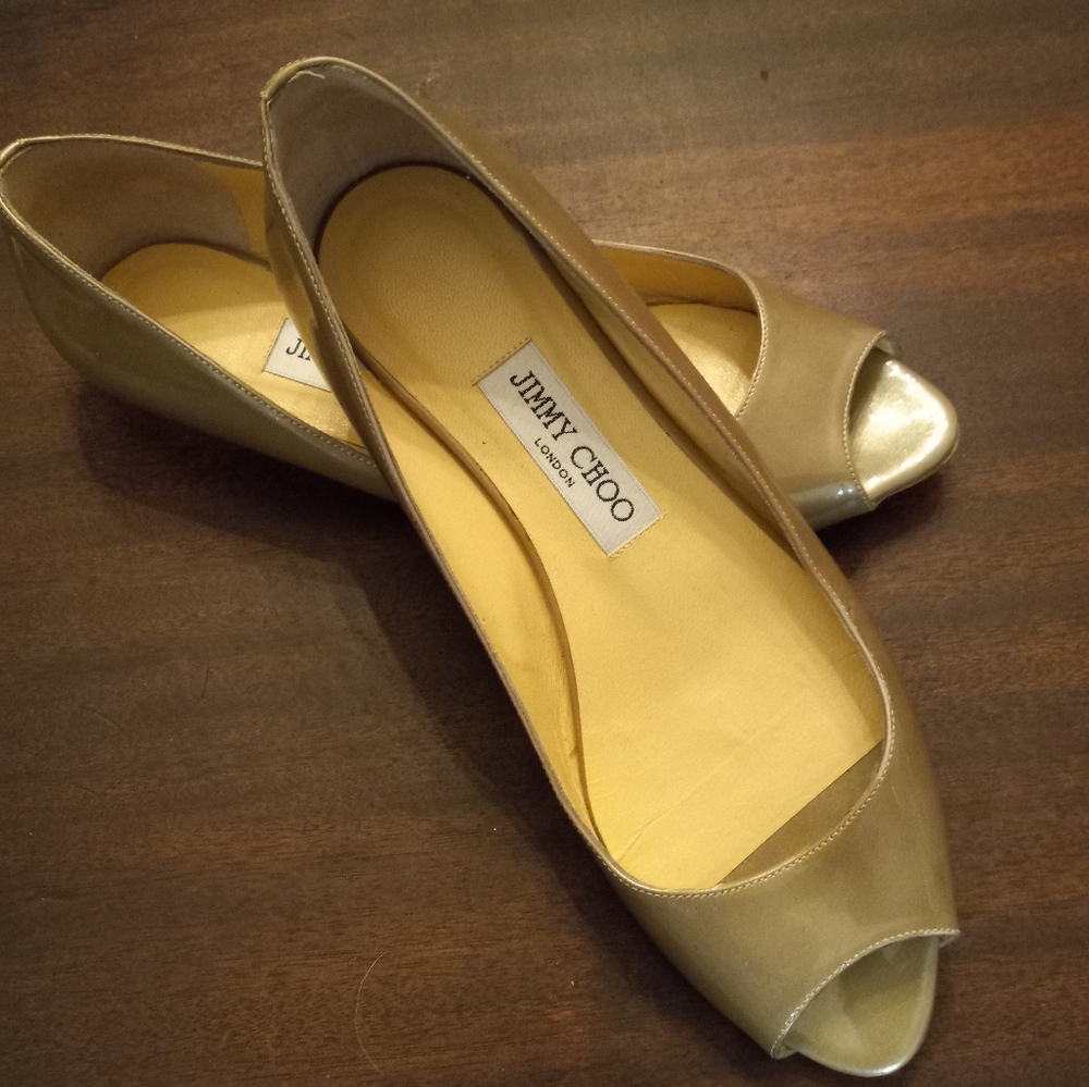 Jimmy Choo Peep Toe Flats